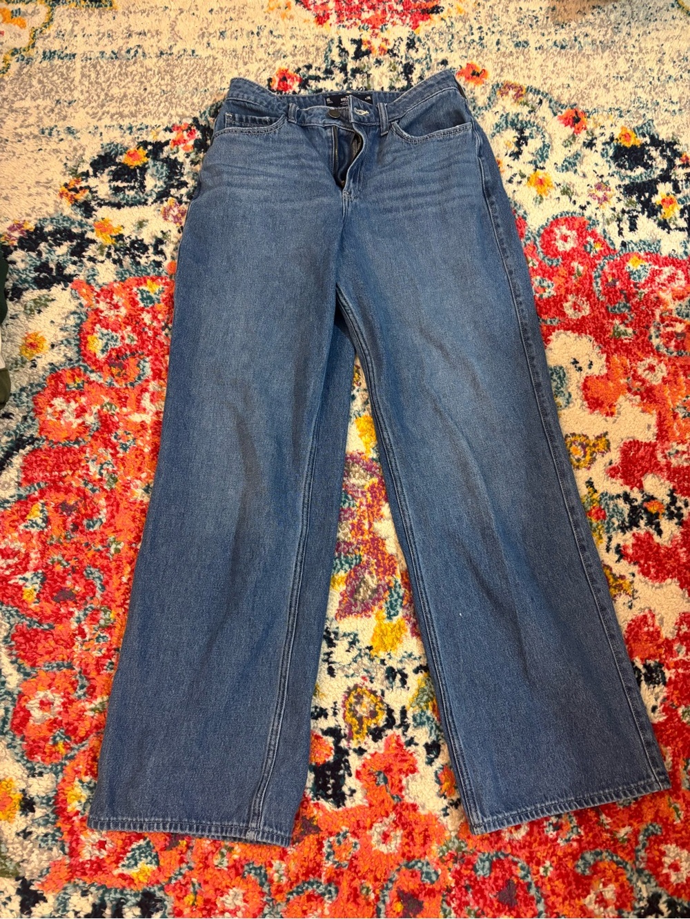 Hollister ultra high rise baggy blue 6 long jeans